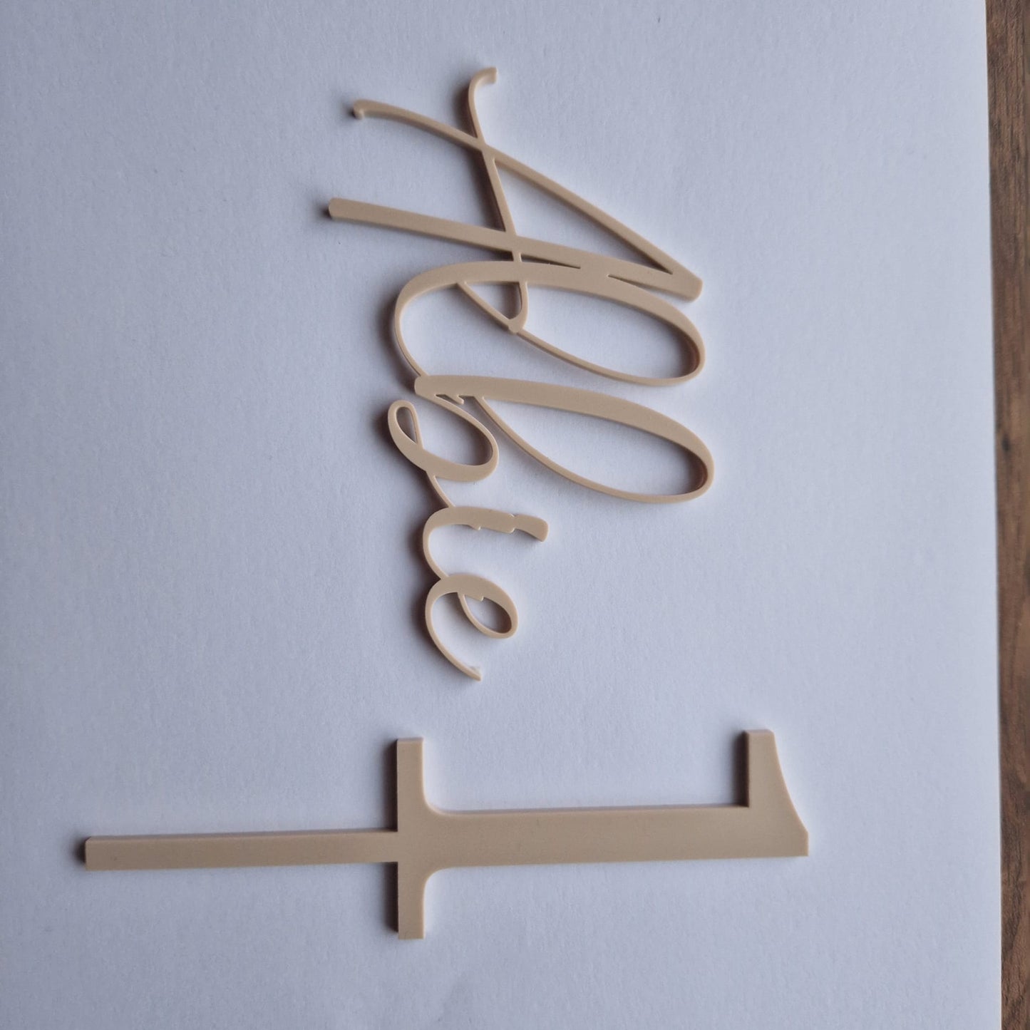 Name and Number Acrylic Cake Topper & Charm | Personalised | Acrylic