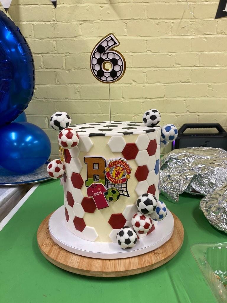 Soccer Ball Personalised Birthday Toppers and Charms Set | Bolton Wanderers | Manchester United | Acrylic | Foil | Layered Card