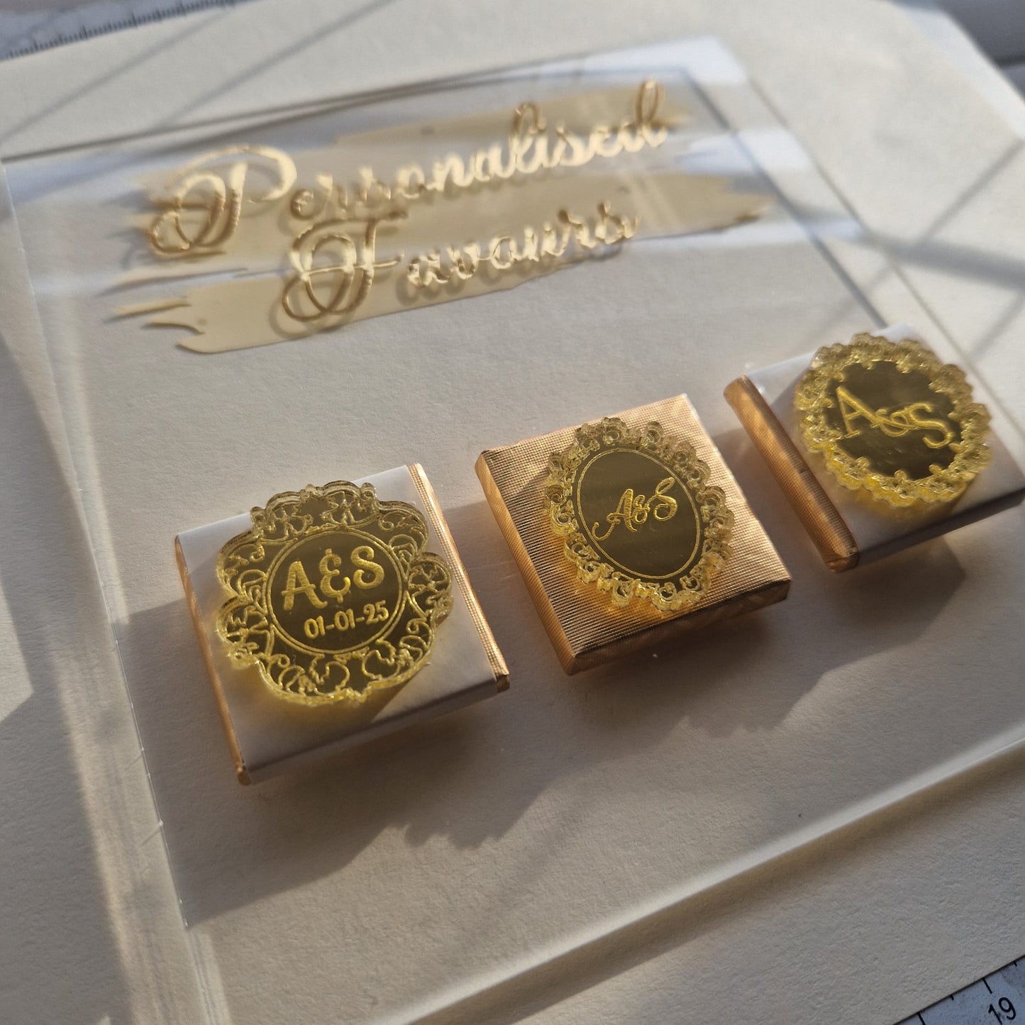 Personalised Mini Acrylic Wedding Favor Charms