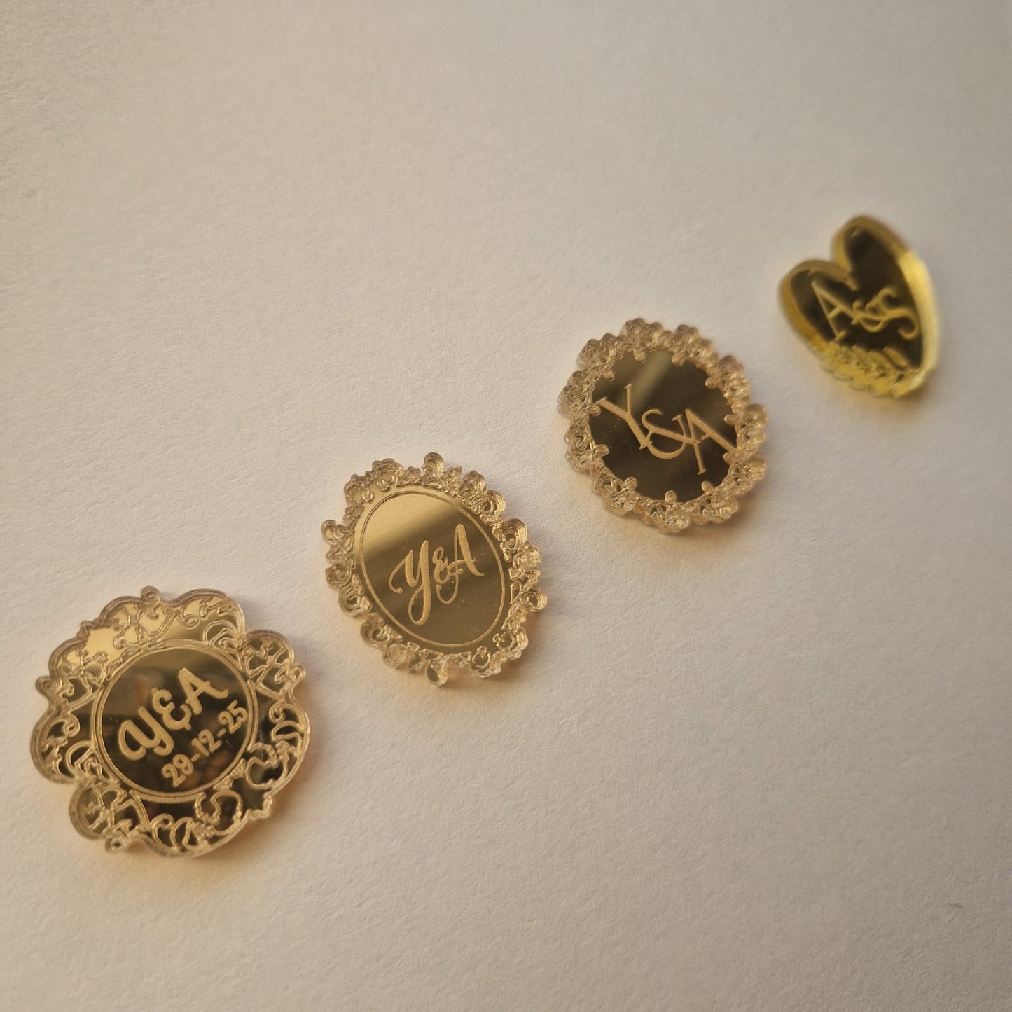 Personalised Mini Acrylic Wedding Favor Charms