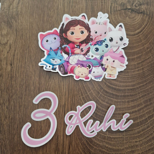 Custom Name Printed Cake Topper