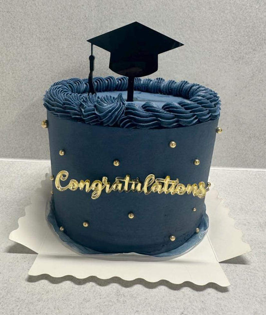 Graduation Cake Topper & Congratulations Charm Set