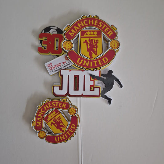 Manchester United Personalised Cake Topper Set